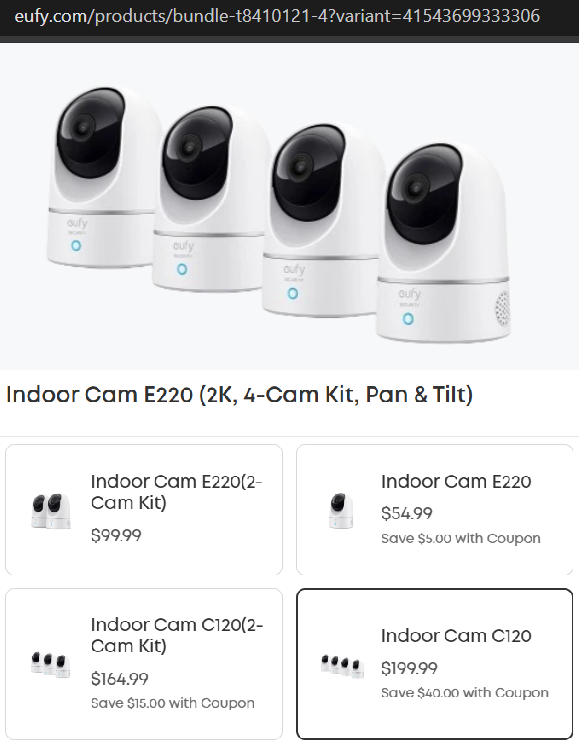 Eufy Indoor Cam E220 Multi-Kit