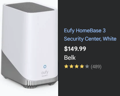 Eufy HomeBase 3 White Center